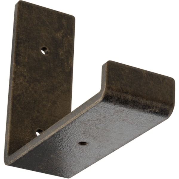 Ekena Millwork Steel Hanging Shelf Bracket, Antiqued Pale Gold 2"W x 6"D x 5 1/2"H BKTM02X06X05HSAPG - main